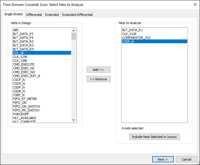 Time Domain Crosstalk Scan