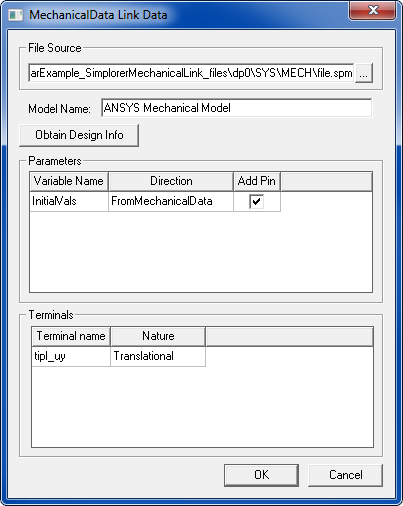 File Link Dialog Box