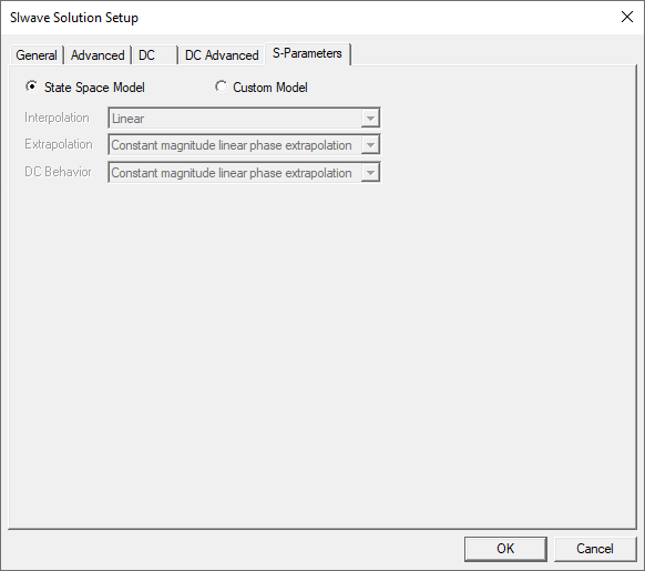 SIwave Solution Setup Window > S-Parameters Tab