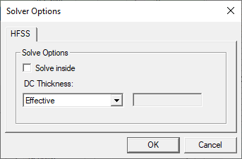 Solver Options > HFSS Tab