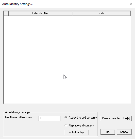 Aut Identify Settings dialog