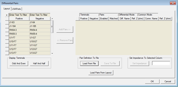 Differential Pairs Window