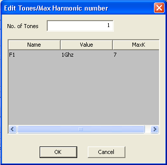 Edit Tones/Max Harmonic Number Window