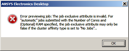 Error message dialog.