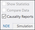 Causality Reports options selected.