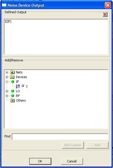 Noise Device Output Window