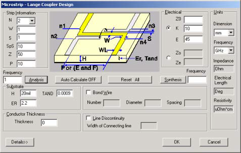 Lange Coupler Design