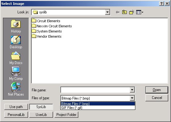 Select Image dialog.