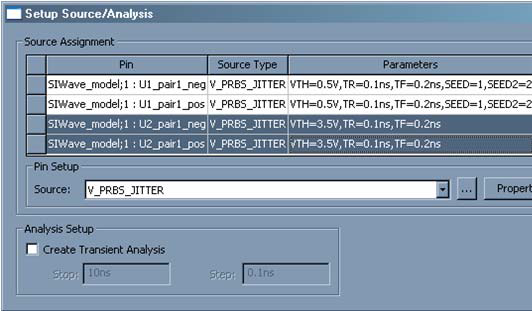 Source/Analysis Setup