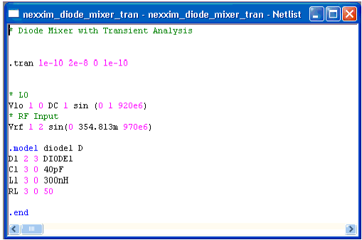 Netlist Editor Window