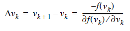 Equation for iterative matrix/vector form.