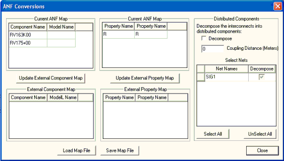 ANF Conversions dialog