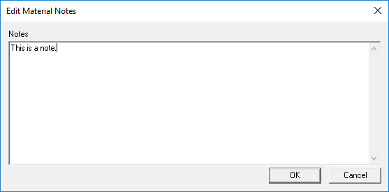 Edit Material Notes