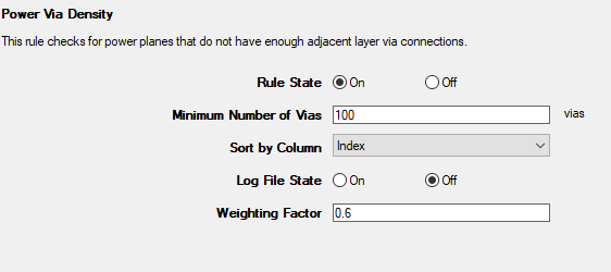 Power Via Density Rules Power Via Density Rules