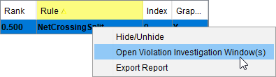 Violation Right-Click Menu