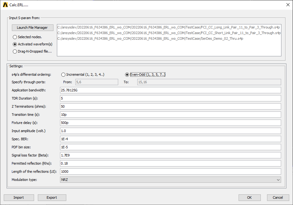 Calculating ERL From the SPISim User Interface