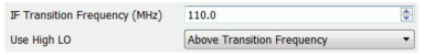 LO Above/Below Tuned (RF) Frequency setting