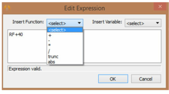 Expression editor dialog.