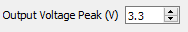 Output voltage peak input field.