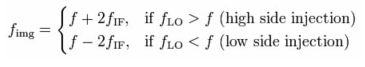 Image frequency system of equations