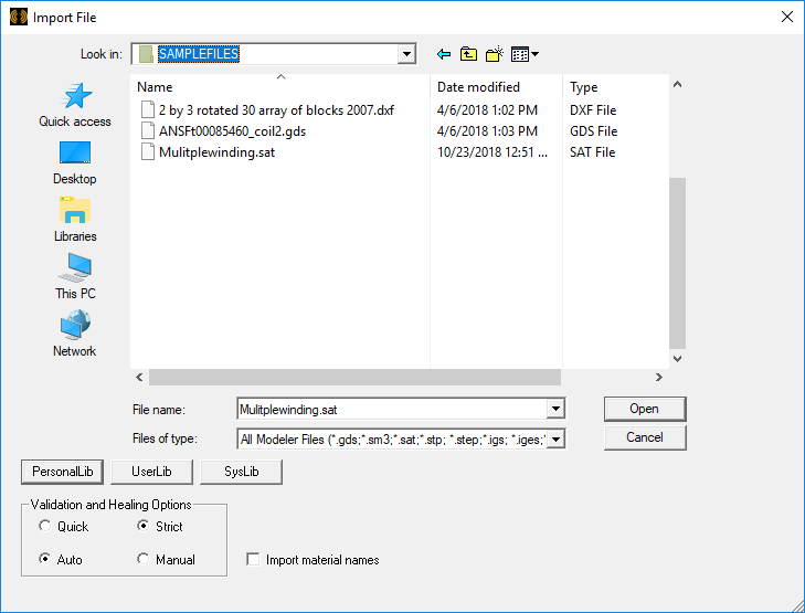Import File Import File