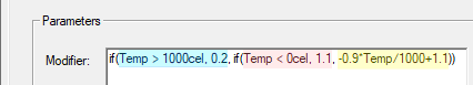 Parameter group box. Modifier user input filled. 
