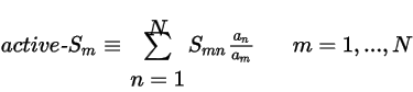 Active S Parameter Equation. Active S Parameter Equation.