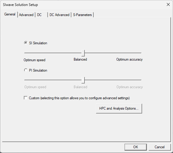 SIwave Solution Setup - General