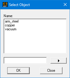 Select Object dialog.