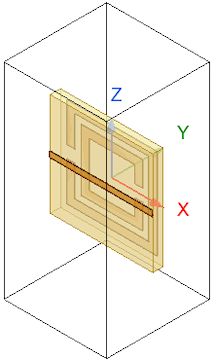 Split Ring Resonator   model geometry in the first design, 1_Original.