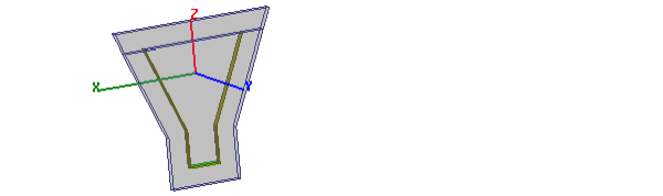 Model with x-y-z coordinate system.