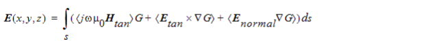 Electric field equation.