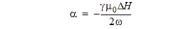 Equation for alpha