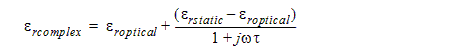  Debye's relaxation polarization model equation