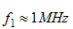 Frequency is approximately 1 MHz