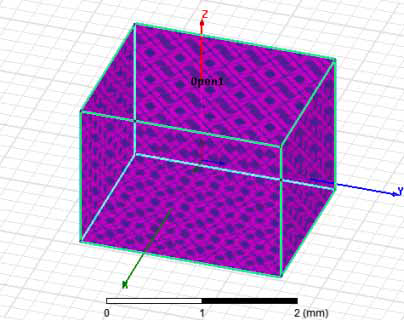 Model of wireframe region in rectangular form.