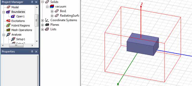 Project Manager window showing project tree and boundary folder.