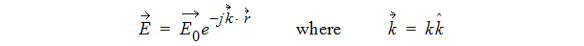 Incident Plane Wave equation.