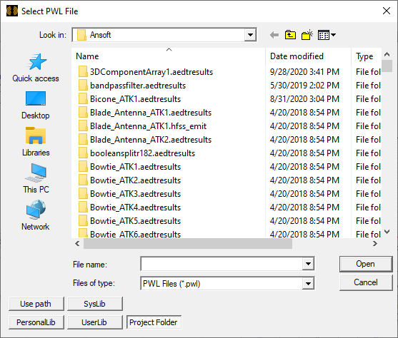 Select PWL File file explorer window.