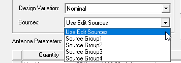 Sources drop-down menu, Use Edit Sources option highlighted.