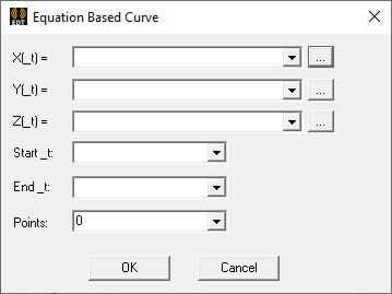 Equation Based Curve dialog.