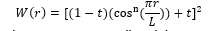 Final weight calculation equation, COSINE.