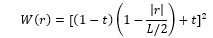 Final weight calculation equation, Triangular.