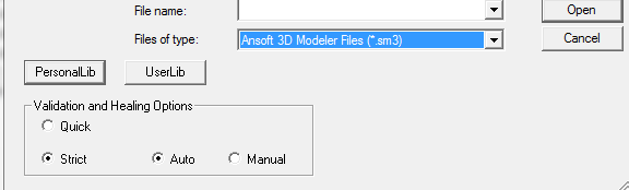 Validation and Healing Options groupbox.