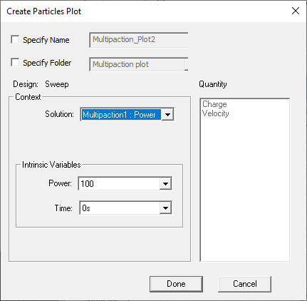 Create Particles Plot diagram.