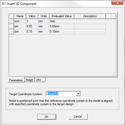 Insert 3D Component dialog.