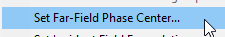 Set Far-Field Phase Center option.