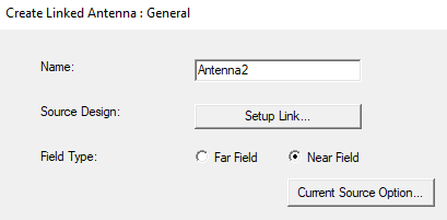 Create Linked Antenna dialog.