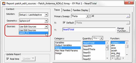 Context groupbox. Sources drop-down menu expanded. patch_T1 option highlighted.
