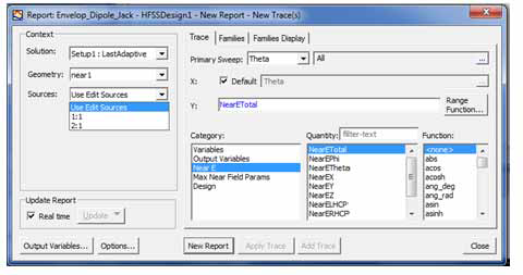 New Report dialog.
